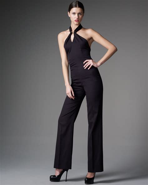 ysl black sequin jumpsuit|Saint Laurent Jumpsuits .